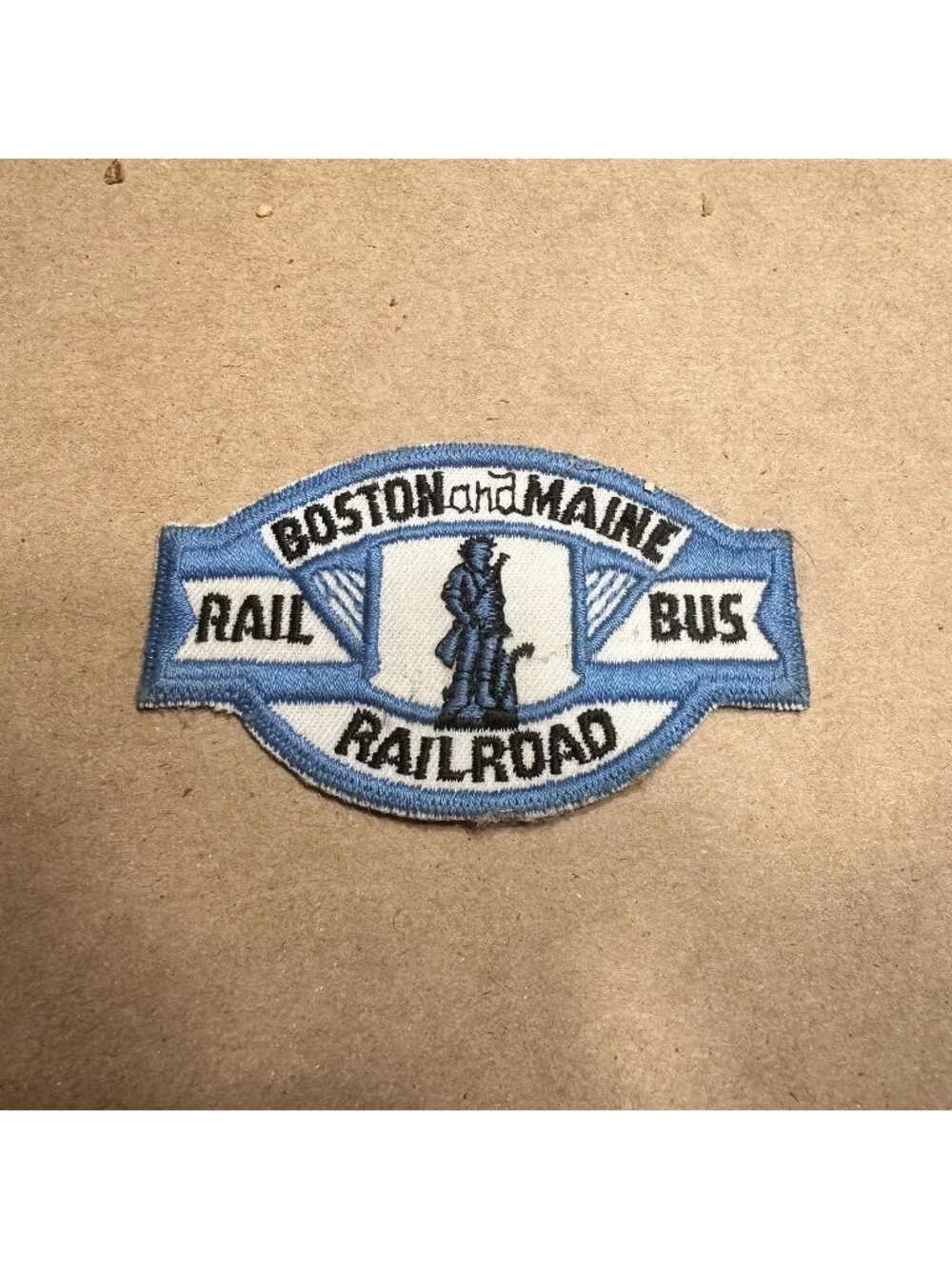 Boston & Maine Railroad Rail Bus Embroidered Patch Vintage
